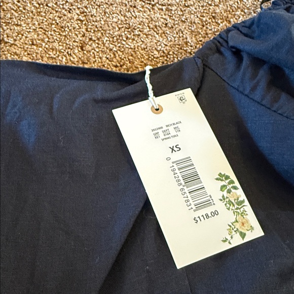 Women’s NWT New Chelsea & Violet black puff sleeve mini dress CUTE sz XS - Picture 2 of 4